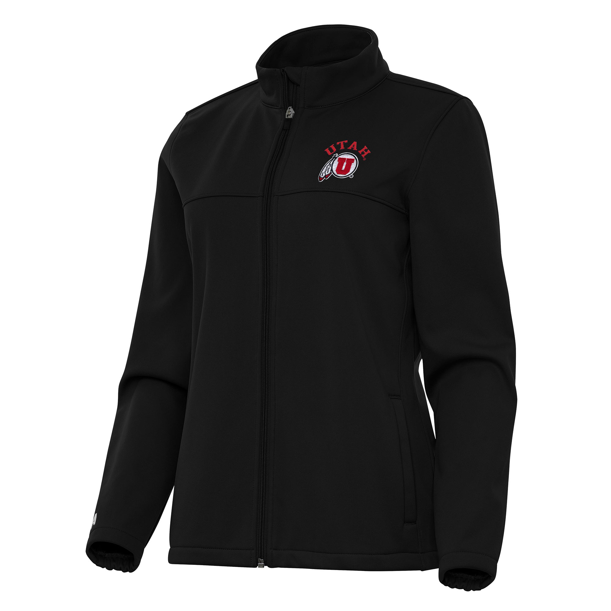 Women’s Antigua Black Utah Utes Links 2 Full-Zip Golf Jacket