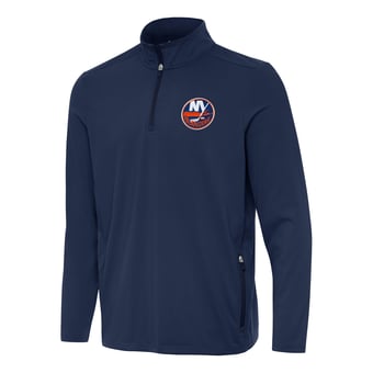 Men's Antigua Navy New York Islanders Perilous Quarter-Zip Sweatshirt