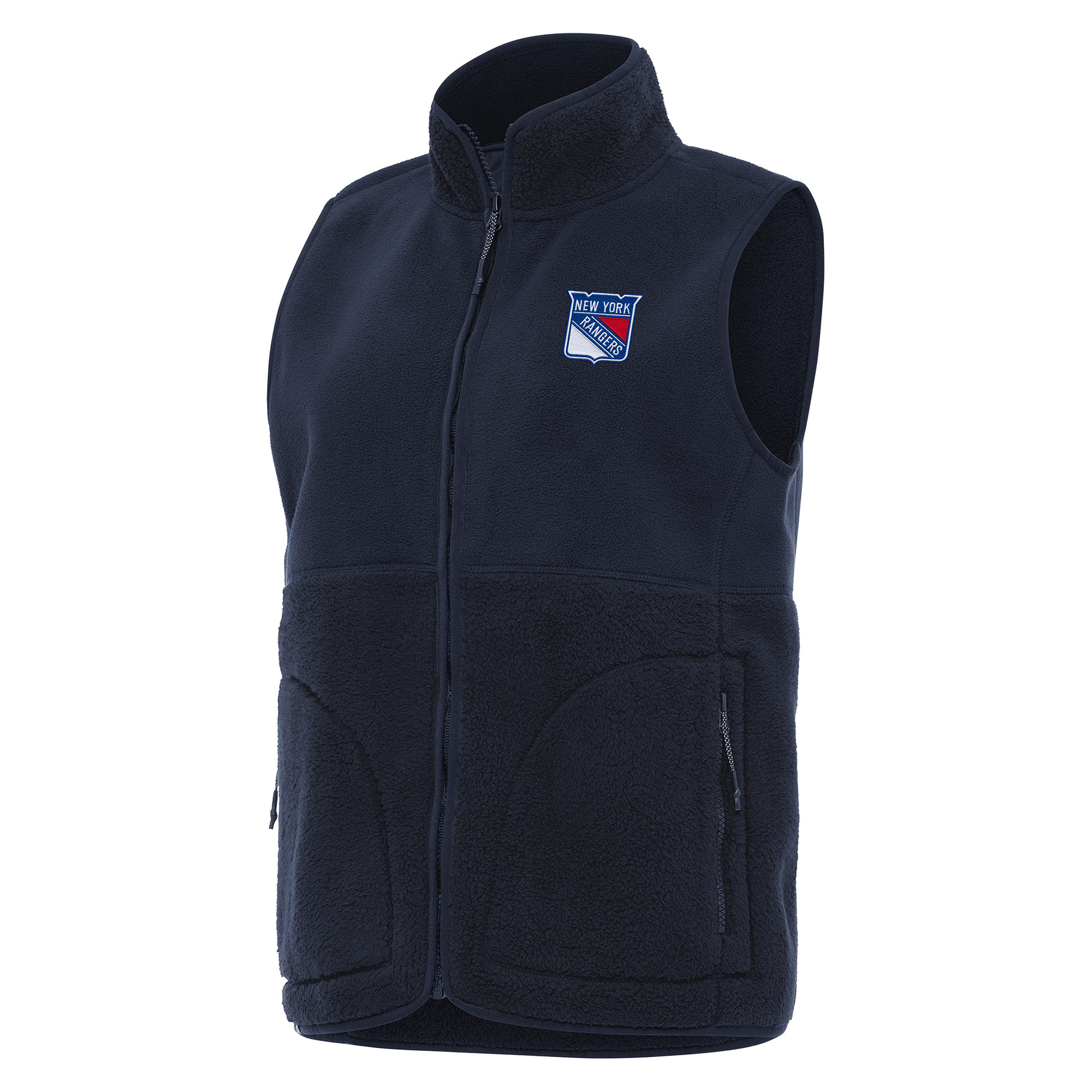 Women’s Antigua Navy New York Rangers Nostalgic Full-Zip Vest Women’s Antigua Navy New York Rangers Nostalgic Full-Zip Vest
