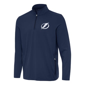 Men's Antigua Navy Tampa Bay Lightning Perilous Quarter-Zip Sweatshirt