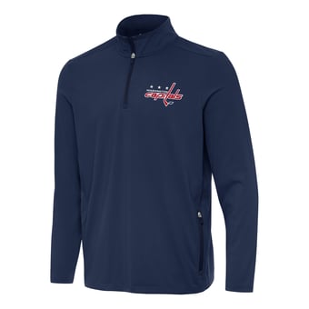 Men's Antigua Navy Washington Capitals Perilous Quarter-Zip Sweatshirt