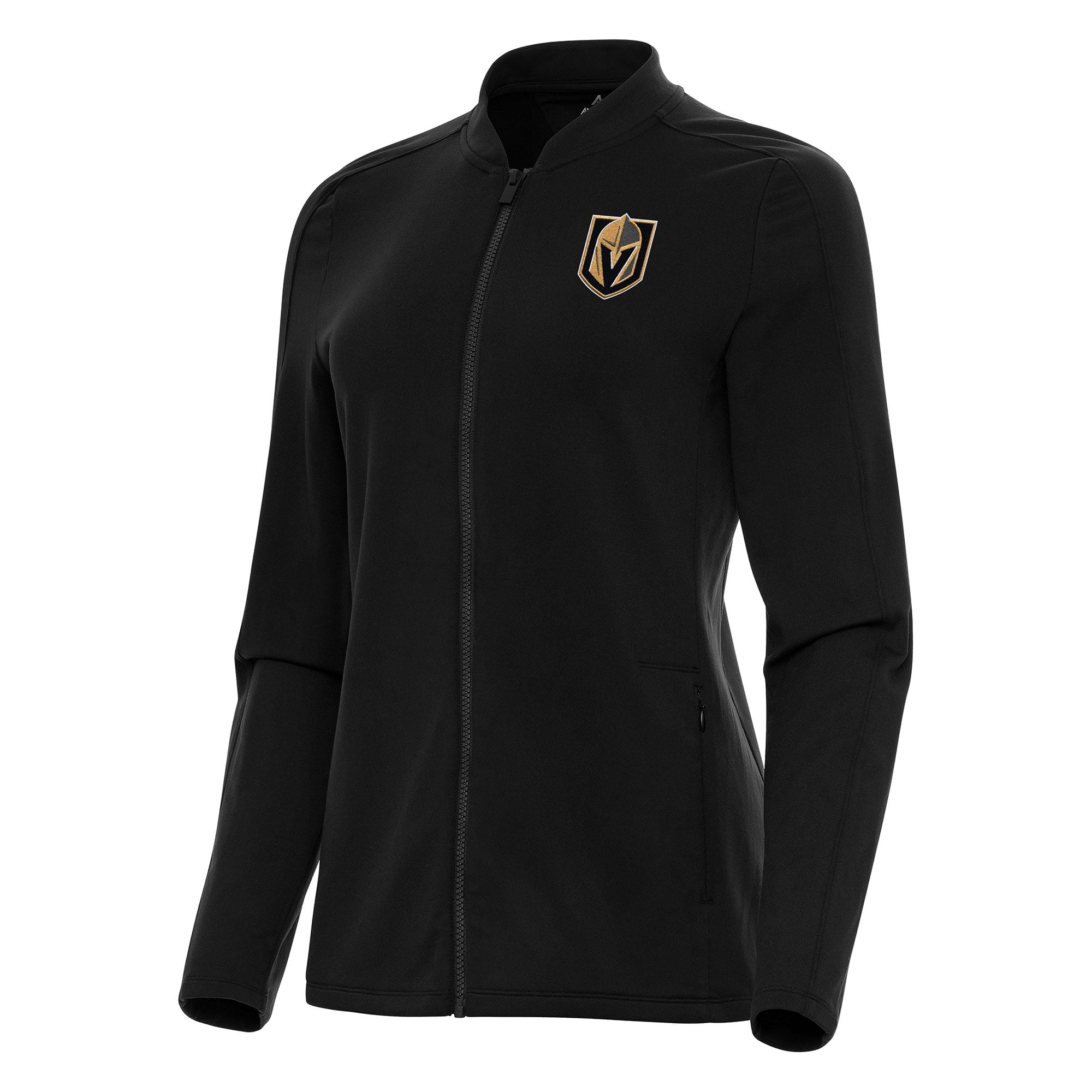 Women's Antigua Black Vegas Golden Knights Continual Full-Zip Jacket