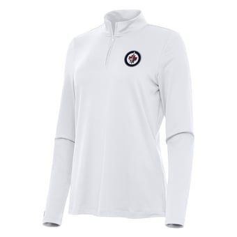 Women's Antigua White Winnipeg Jets Reprocess Quarter-Zip Top