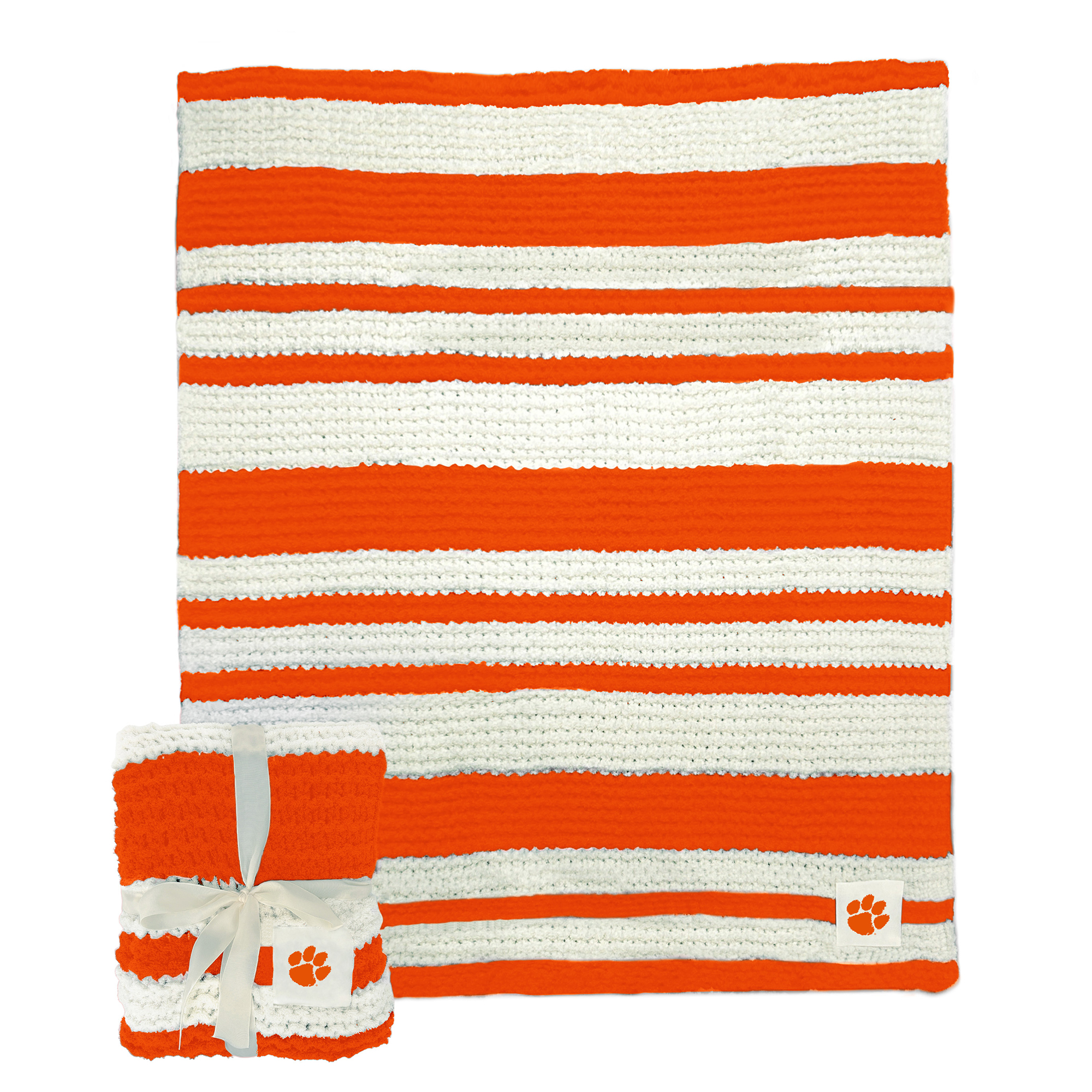 Clemson Tigers 50" x 60" Cable-Knit Throw Blanket