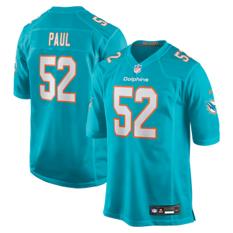 Men's Nike Patrick Paul Aqua Miami Dolphins Game Jersey