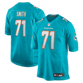 Men's Nike Kion Smith Aqua Miami Dolphins Game Jersey