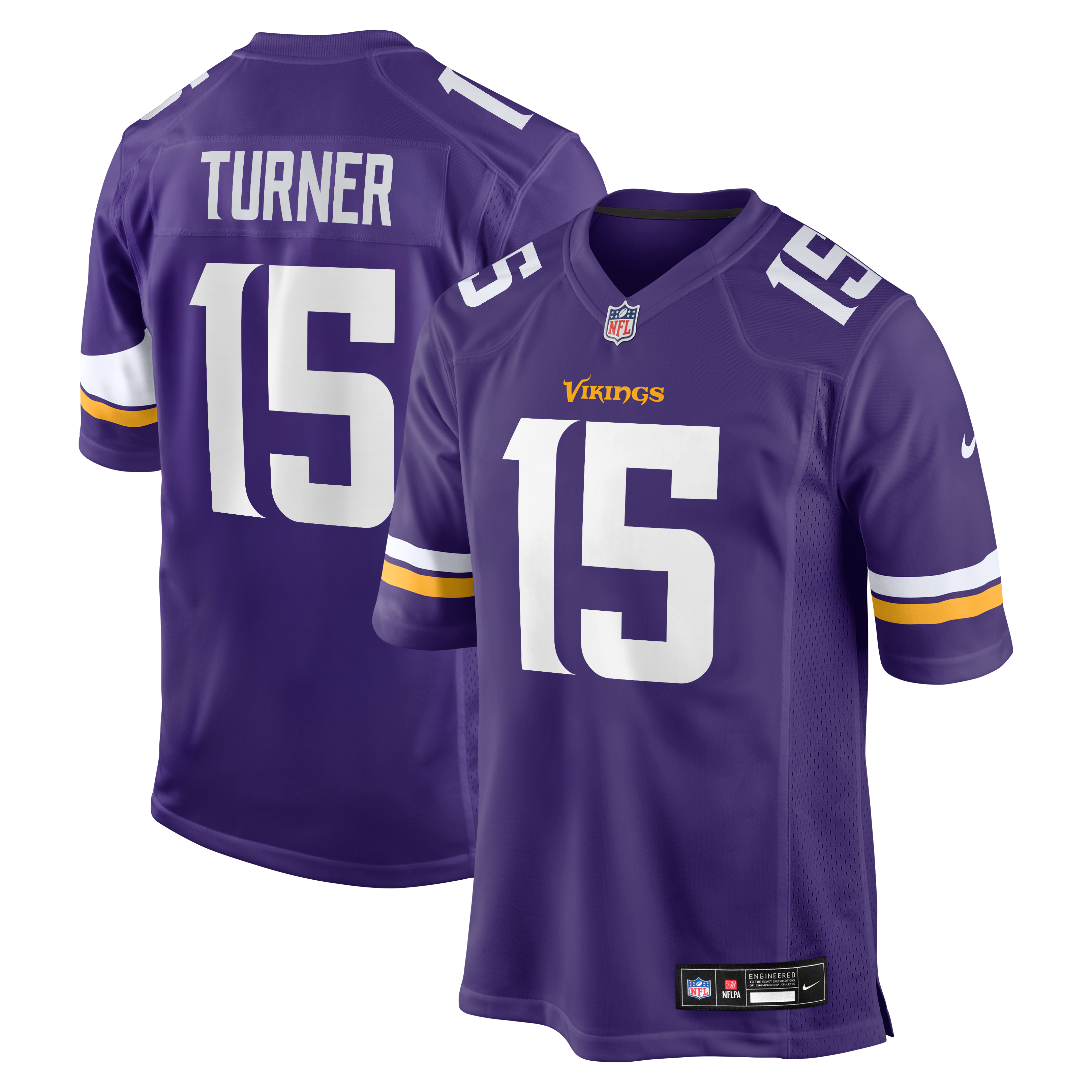 Men's Nike Dallas Turner Purple Minnesota Vikings Game Jersey