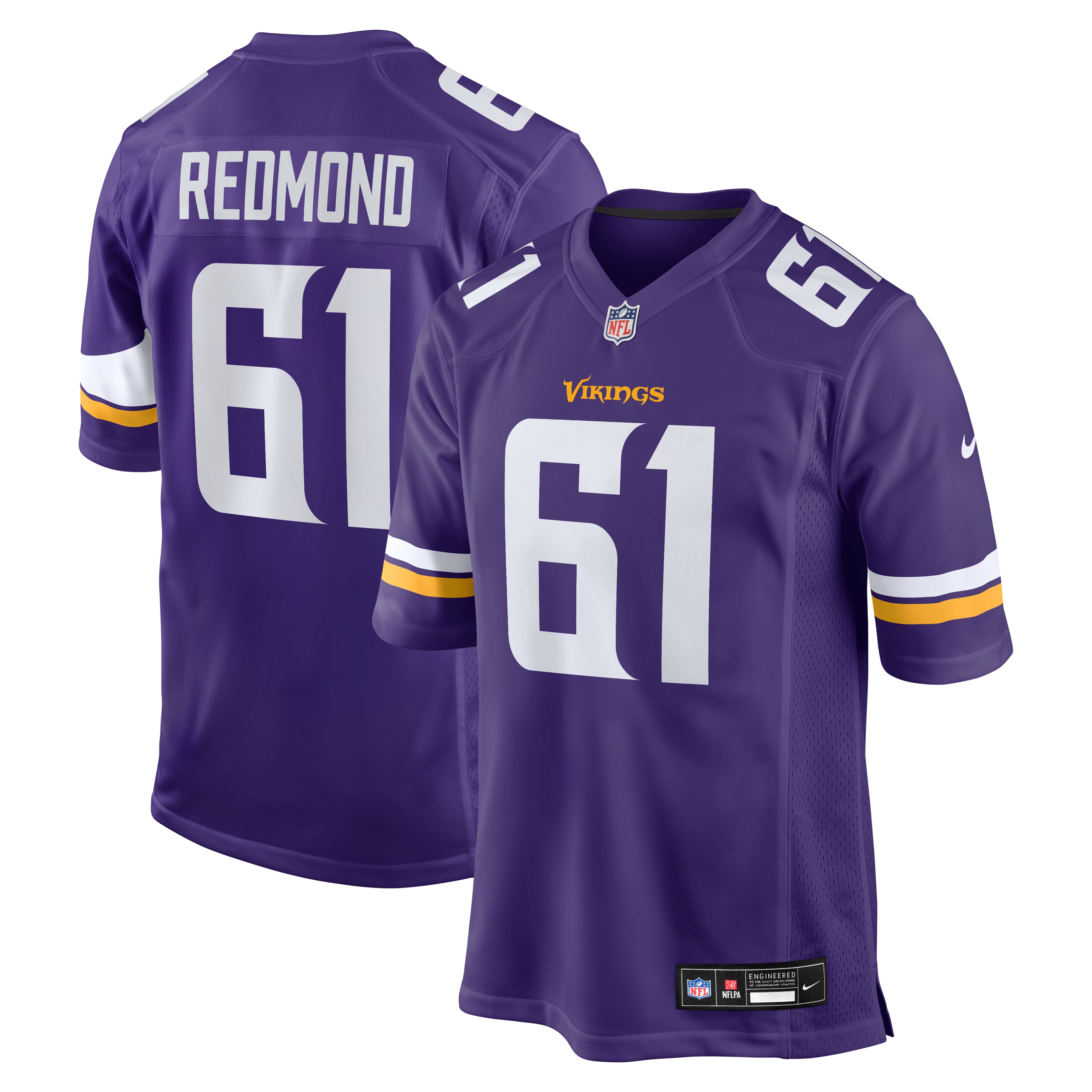 Men's Nike Jalen Redmond  Purple Minnesota Vikings  Game Jersey