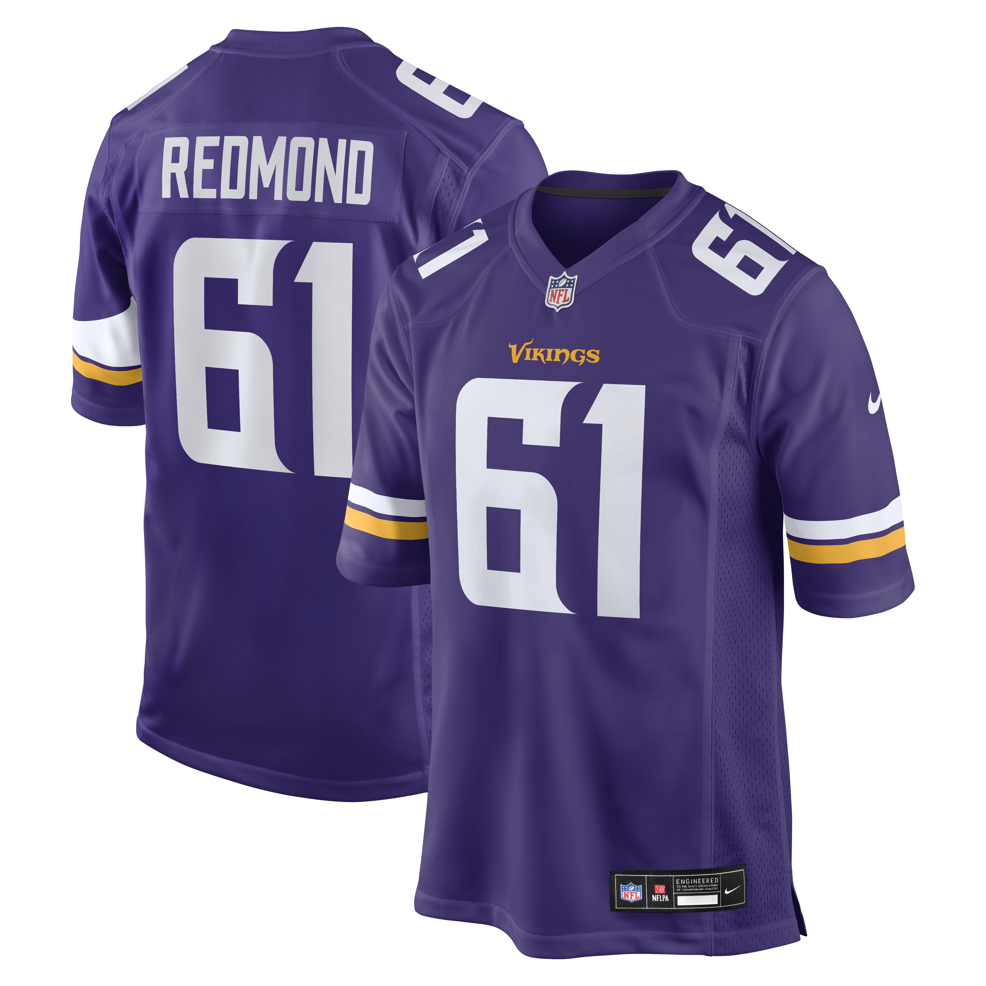 Men's Nike Jalen Redmond Purple Minnesota Vikings Game Jersey