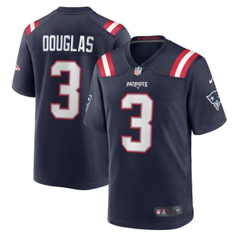 Men's Nike Demario Douglas Navy New England Patriots Game Jersey