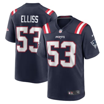 Men's Nike Christian Elliss Navy New England Patriots Game Jersey