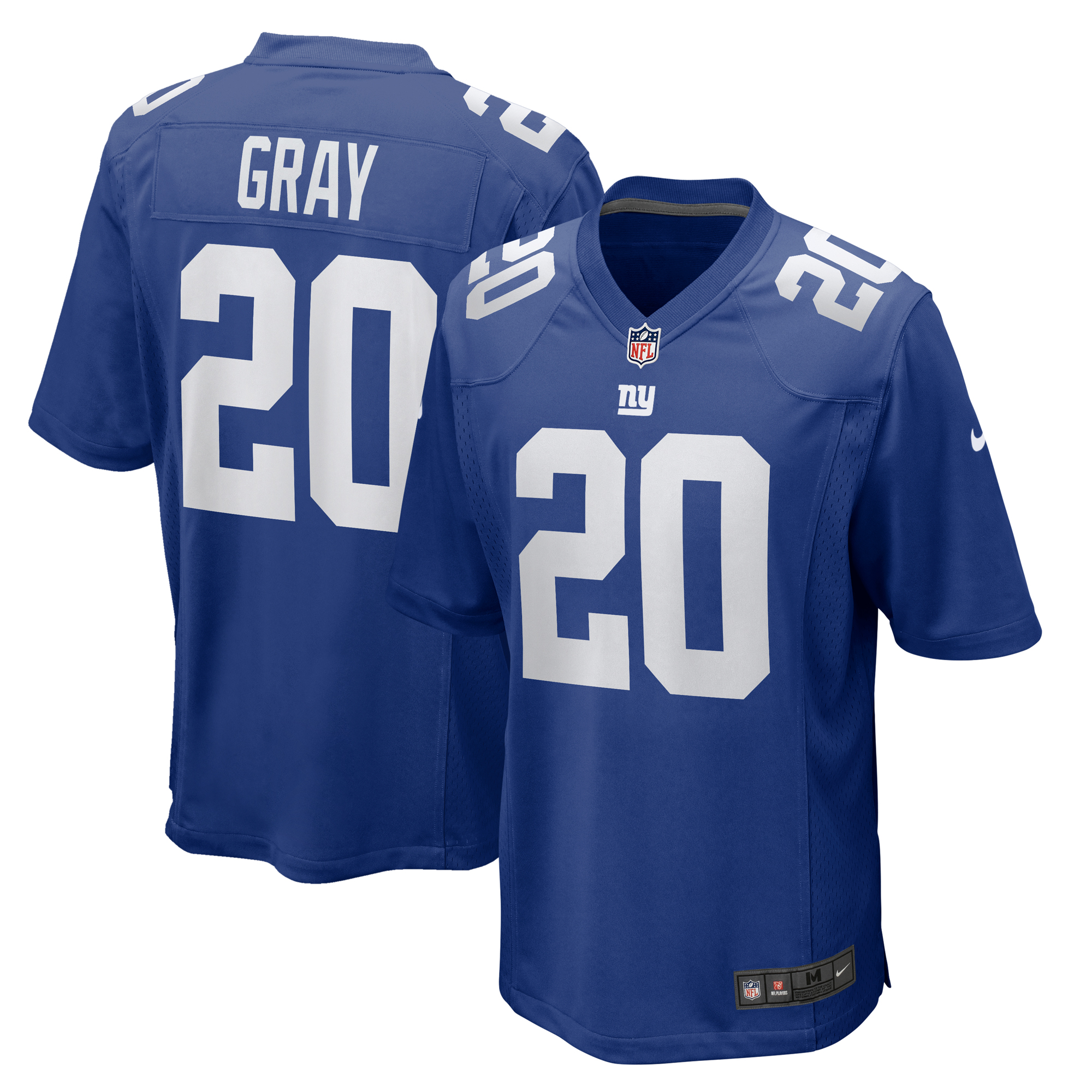 Men's Nike Eric Gray Royal New York Giants Team Game Jersey