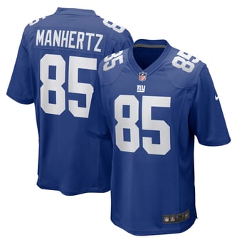 Men's Nike Chris Manhertz  Royal New York Giants Team Game Jersey