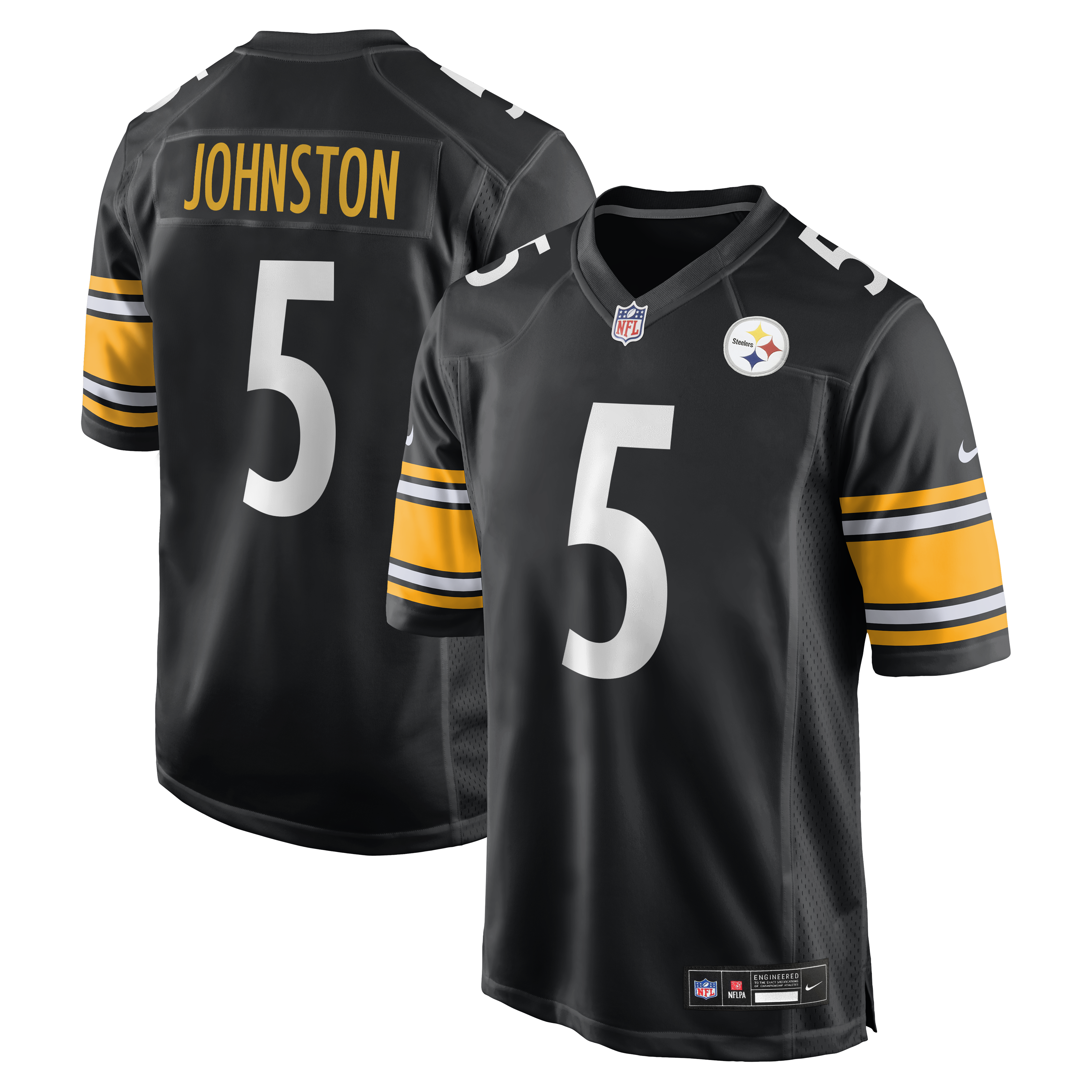 Men's Nike Cameron Johnston  Black Pittsburgh Steelers  Game Jersey
