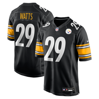 Men's Nike Ryan Watts  Black Pittsburgh Steelers  Game Jersey