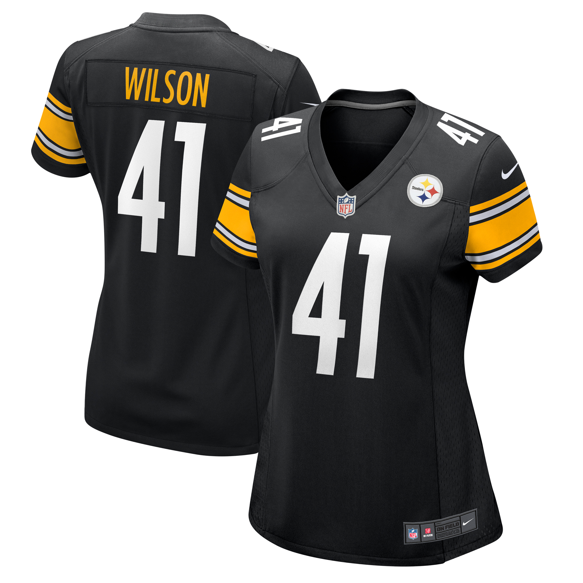 Women's Nike Payton Wilson Black Pittsburgh Steelers Team Game Jersey