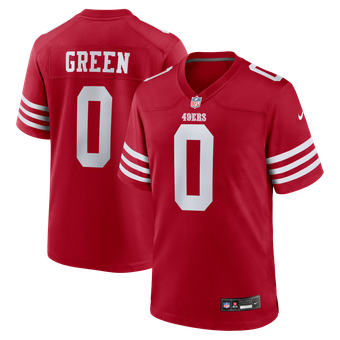 Men's Nike Renardo Green Scarlet San Francisco 49ers Game Jersey