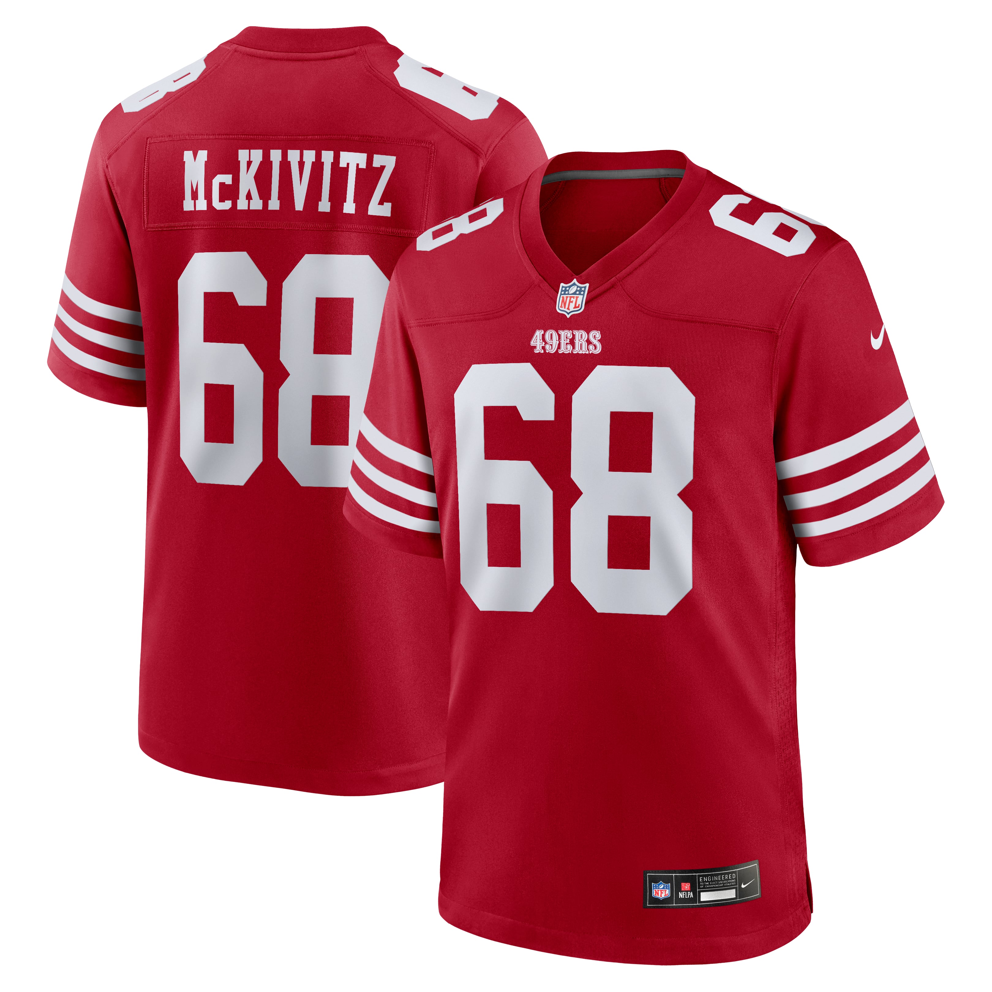Men's Nike Colton McKivitz  Scarlet San Francisco 49ers  Game Jersey