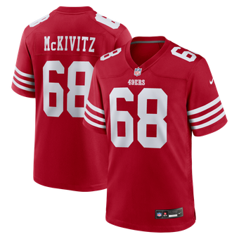 Men's Nike Colton McKivitz Scarlet San Francisco 49ers Game Jersey