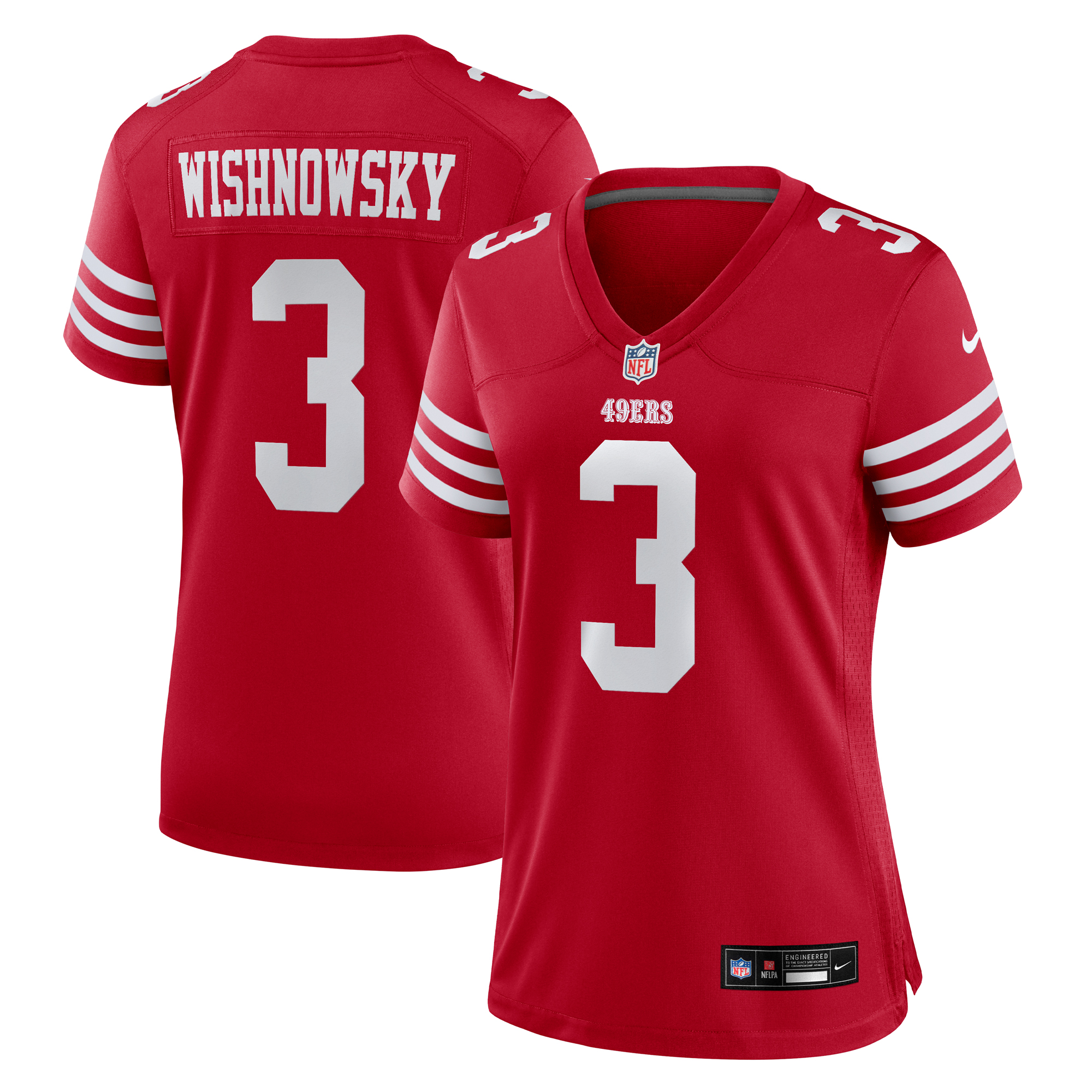 Women's Nike Mitch Wishnowsky  Scarlet San Francisco 49ers Team Game Jersey