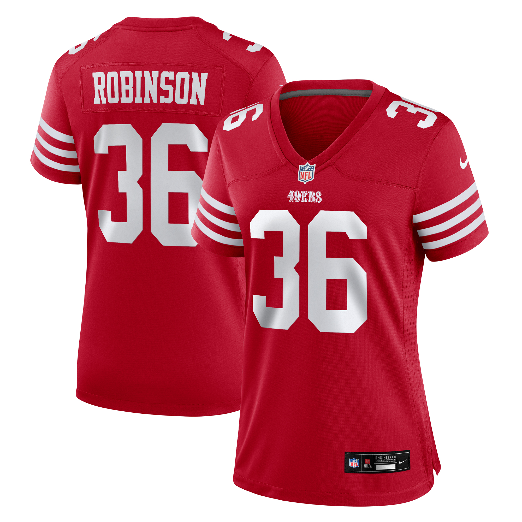 Women's Nike Curtis Robinson  Scarlet San Francisco 49ers Team Game Jersey