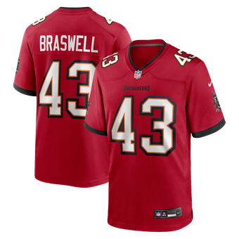 Men's Nike Chris Braswell Red Tampa Bay Buccaneers Game Jersey