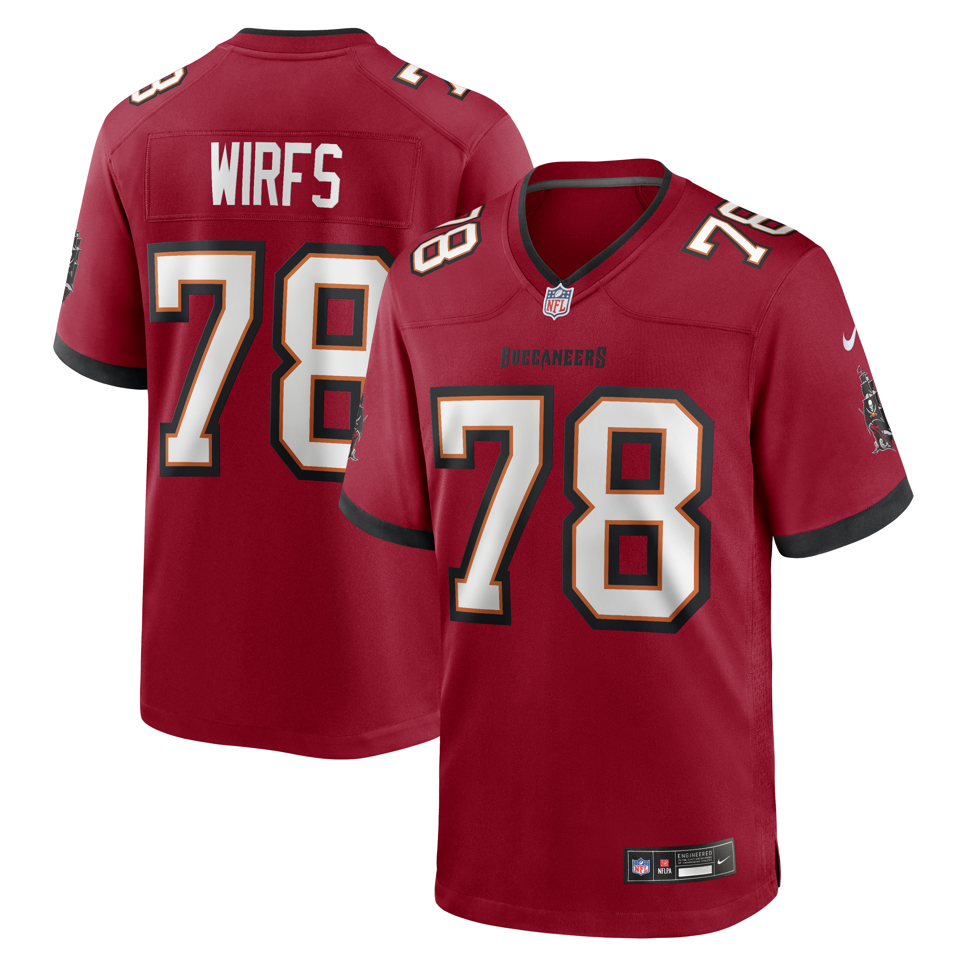 Men's Nike Tristan Wirfs  Red Tampa Bay Buccaneers  Game Jersey