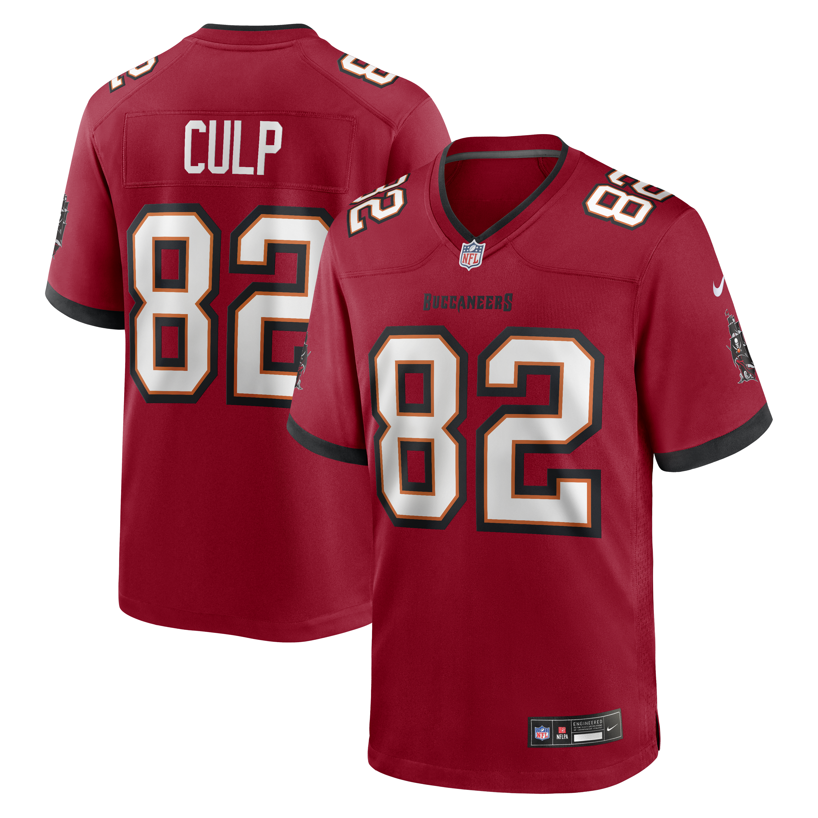 Men's Nike Devin Culp  Red Tampa Bay Buccaneers  Game Jersey