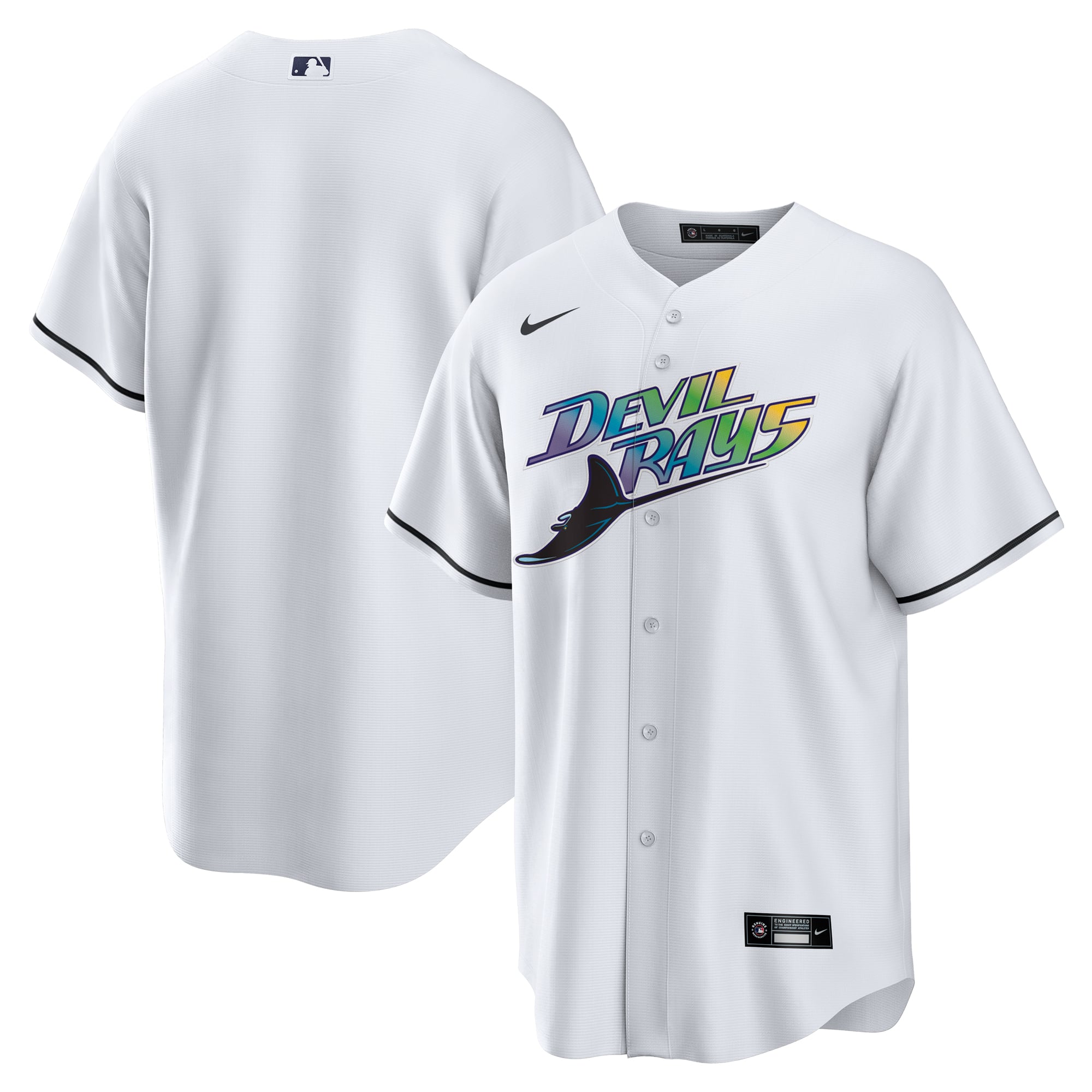 Men's Nike White Tampa Bay Rays Home Replica Team Jersey