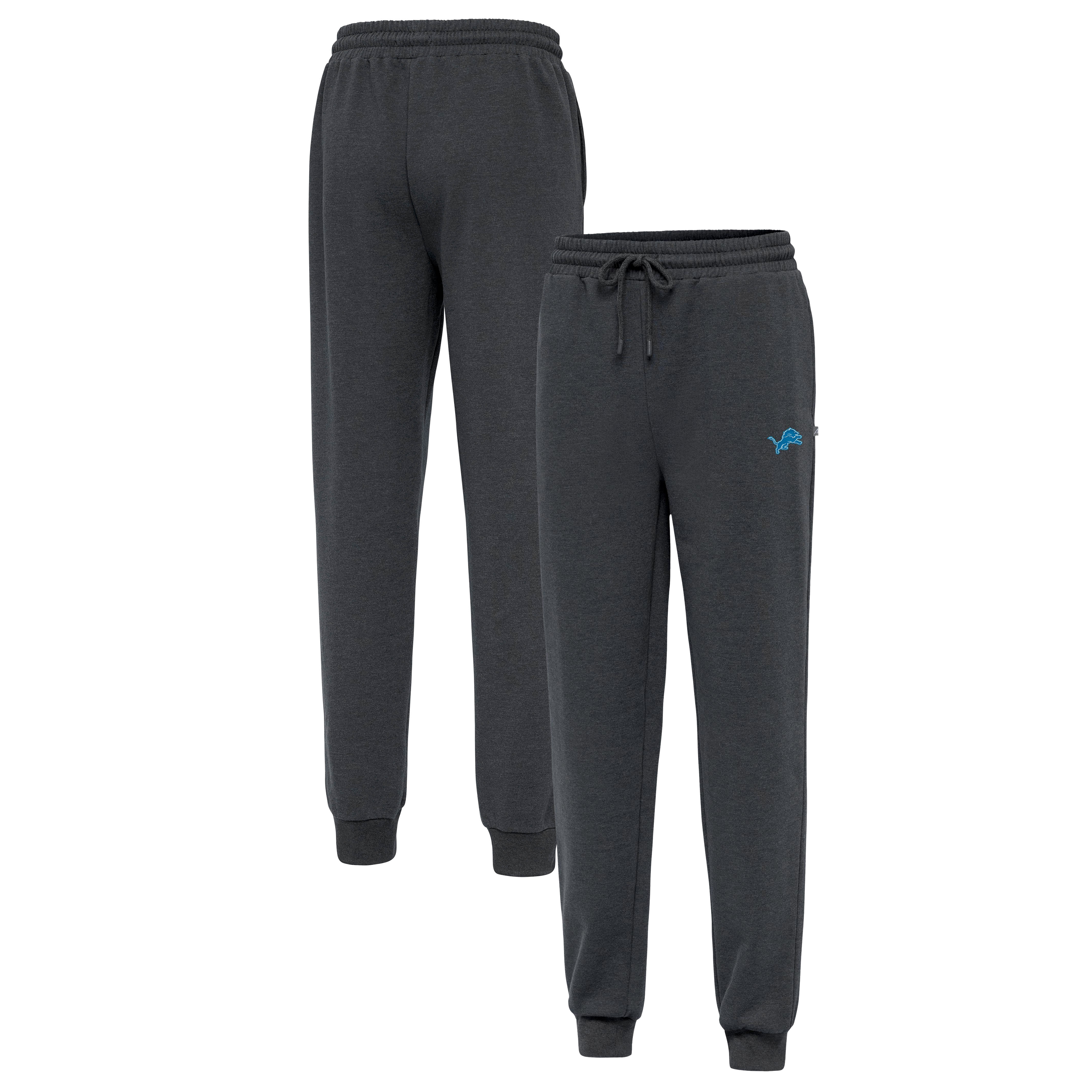 Men's Antigua Heather Charcoal Detroit Lions Idol Jogger Pants