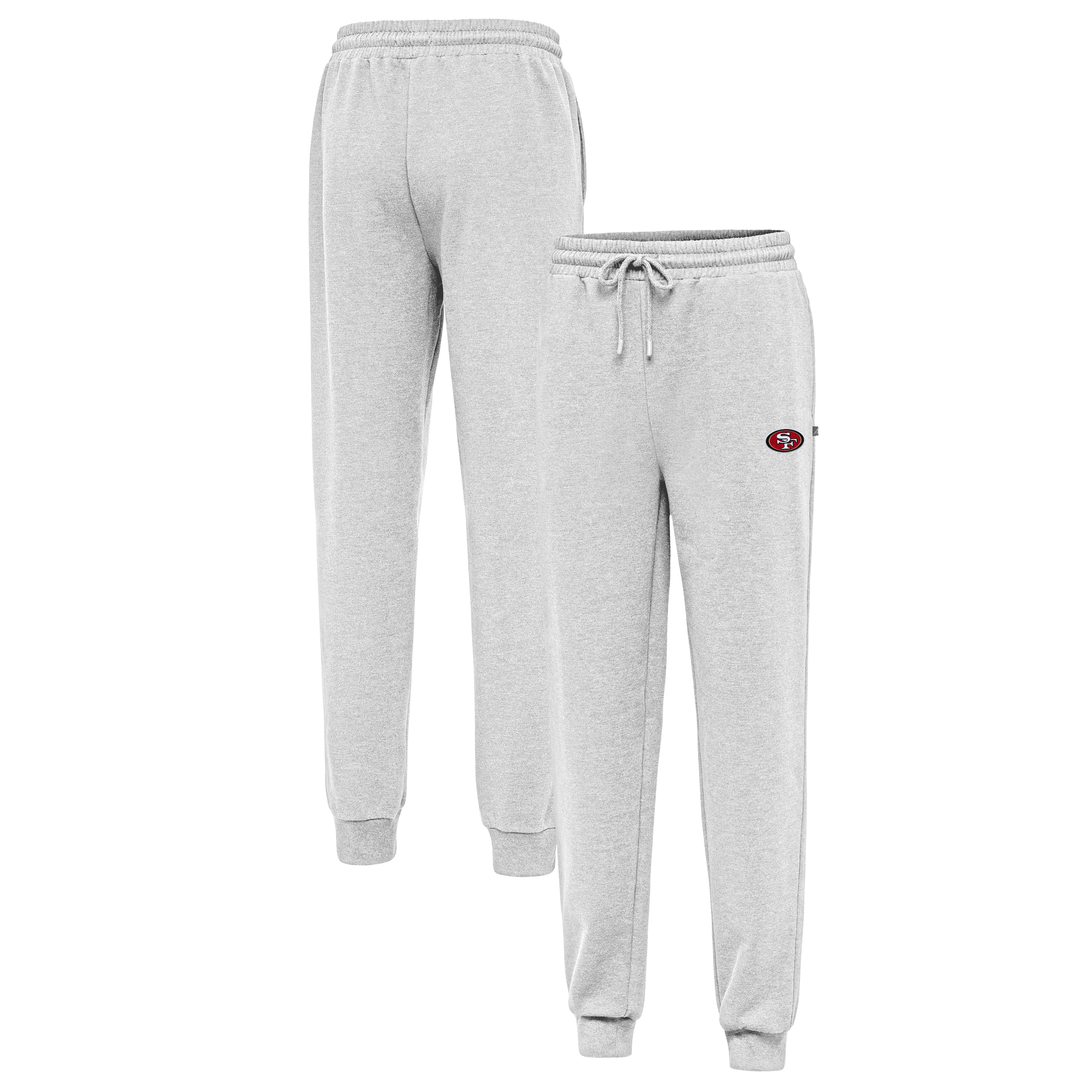 Men's Antigua Heather Gray San Francisco 49ers Idol Jogger Pants
