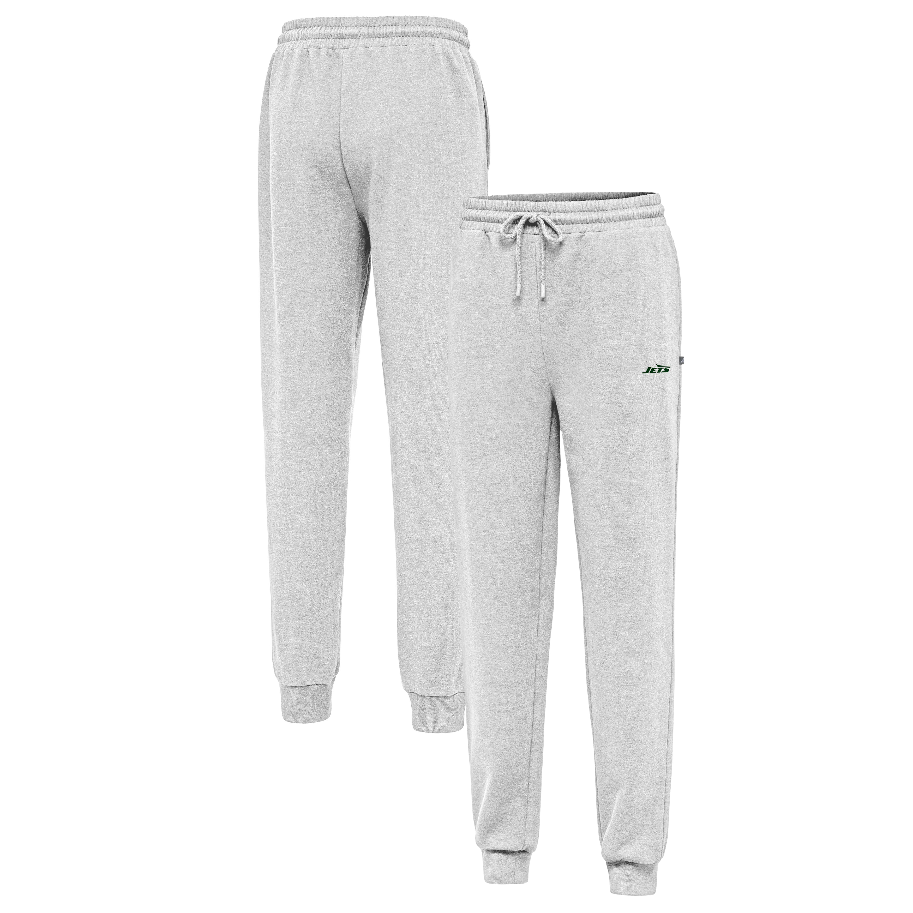 Men's Antigua Heather Gray New York Jets Idol Jogger Pants