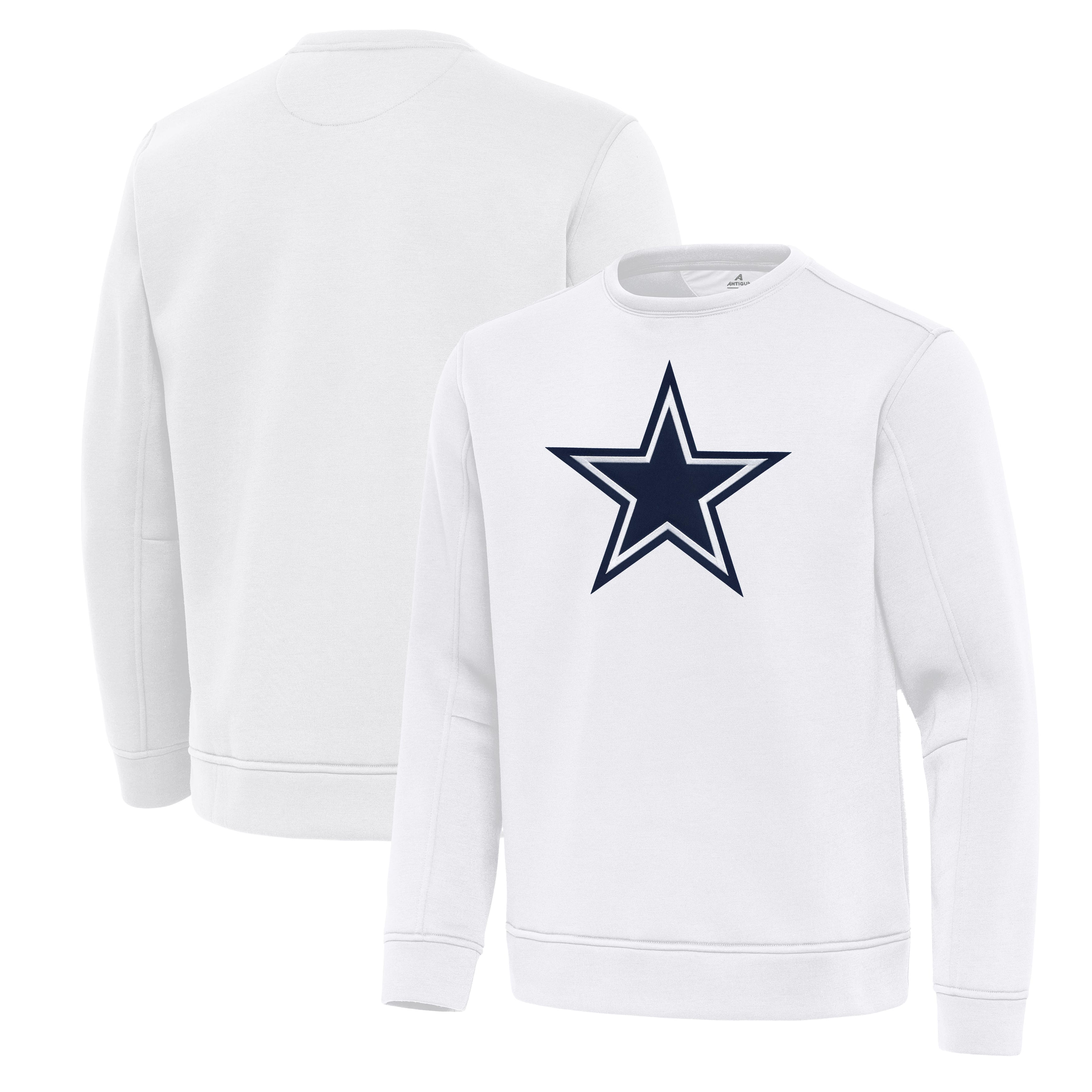 Men’s Antigua White Dallas Cowboys Relevant Lightweight Pullover Sweatshirt Men’s Antigua White Dallas Cowboys Relevant Lightweight Pullover Sweatshirt