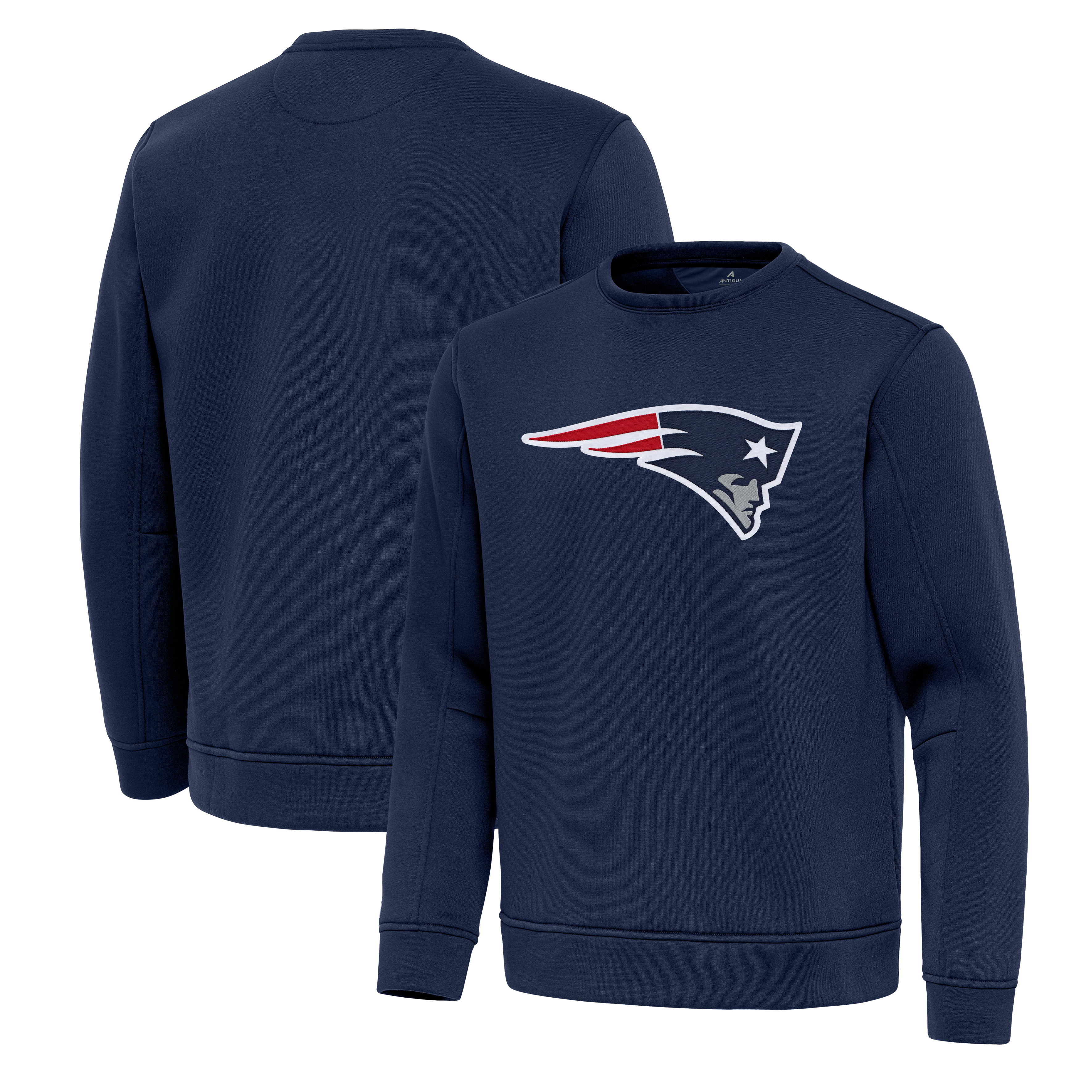 Men's Antigua Navy New England Patriots Relevant Lightweight Pullover Sweatshirt