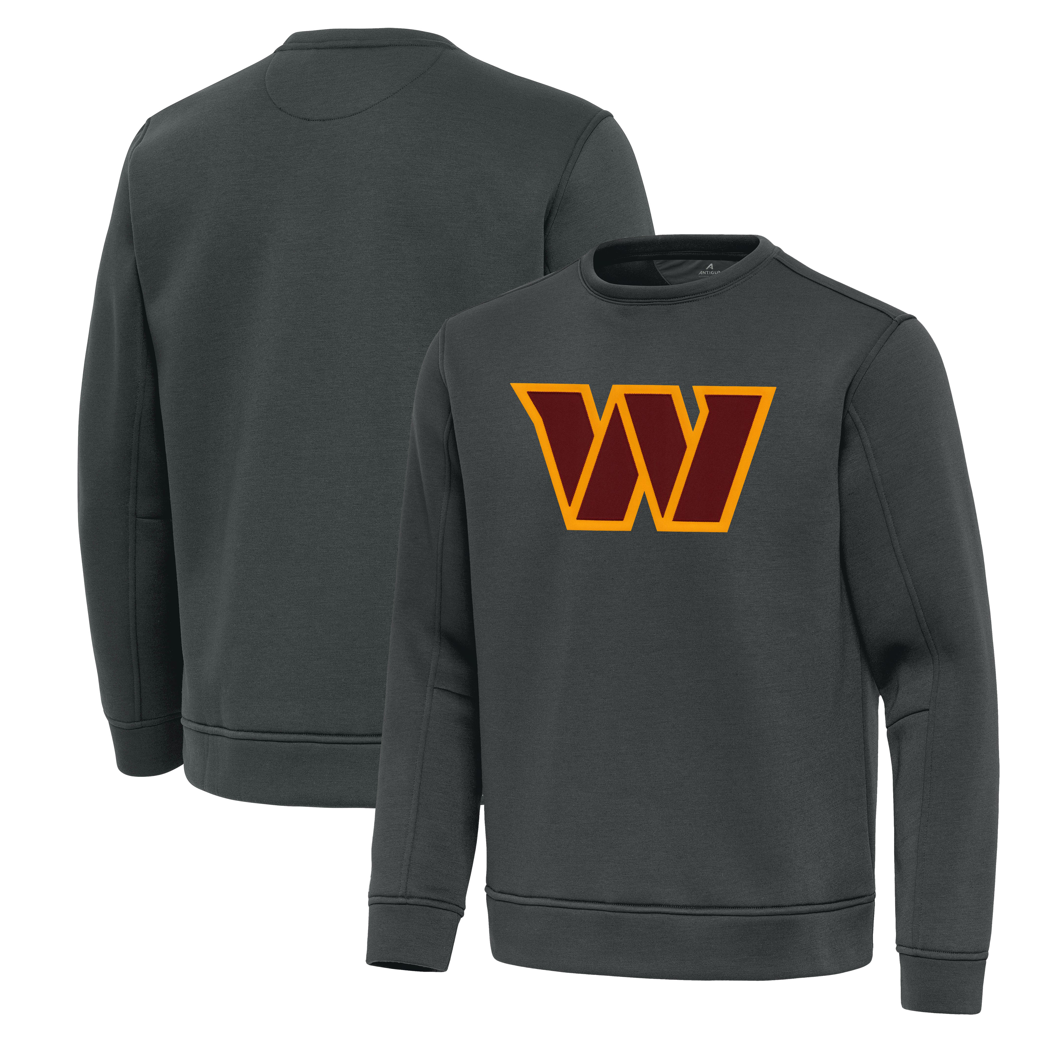 Men's Antigua Pewter Washington Commanders Relevant Lightweight Pullover Sweatshirt