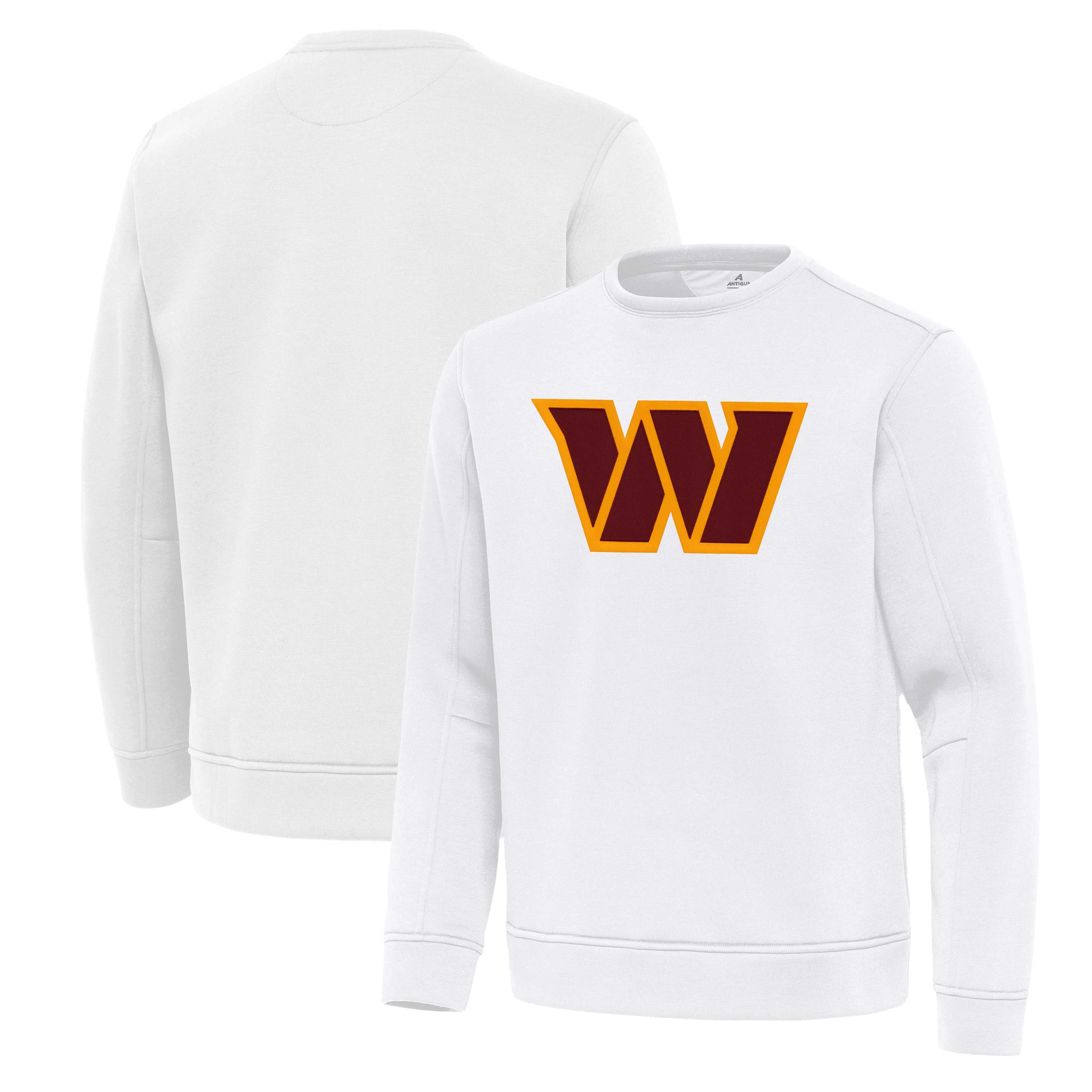 Men's Antigua White Washington Commanders Relevant Lightweight Pullover Sweatshirt