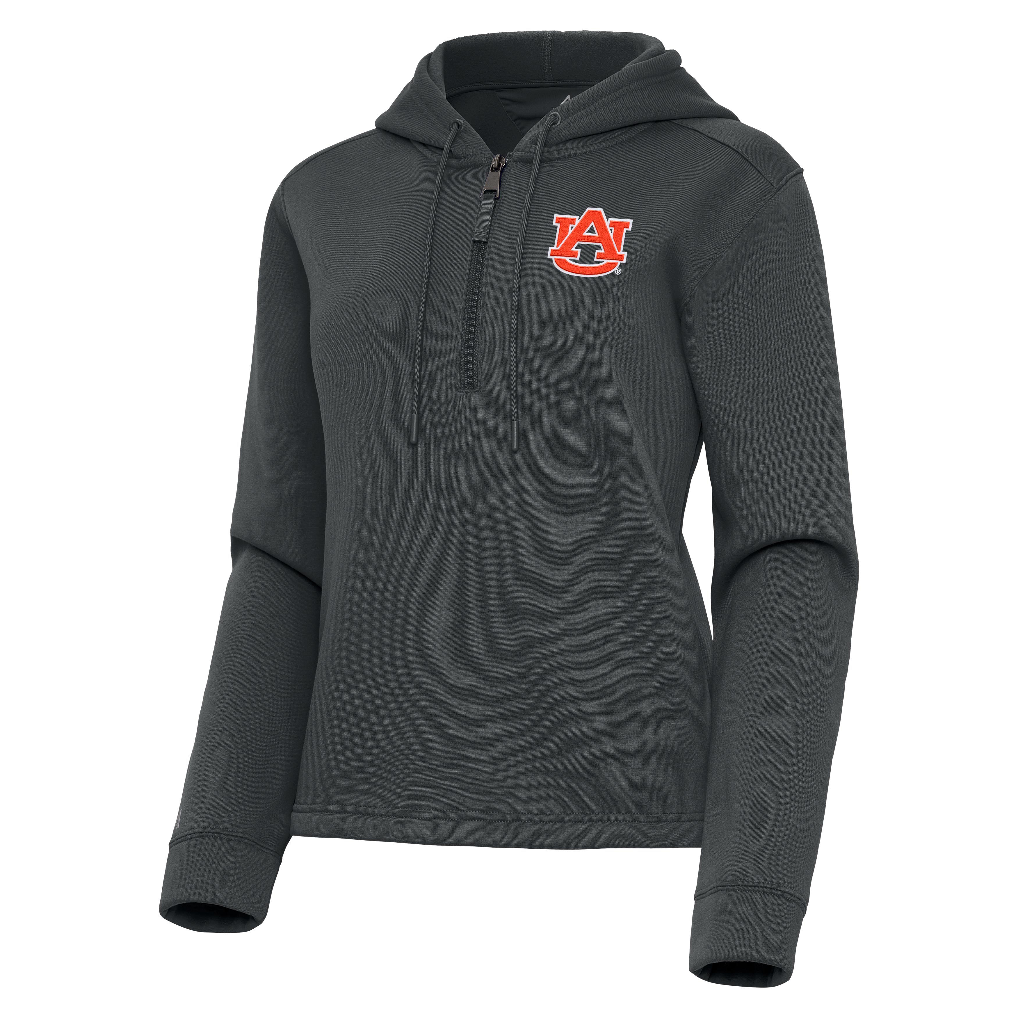 Women’s Antigua Pewter Auburn Tigers Contemporary Quarter-Zip Hoodie Women’s Antigua Pewter Auburn Tigers Contemporary Quarter-Zip Hoodie