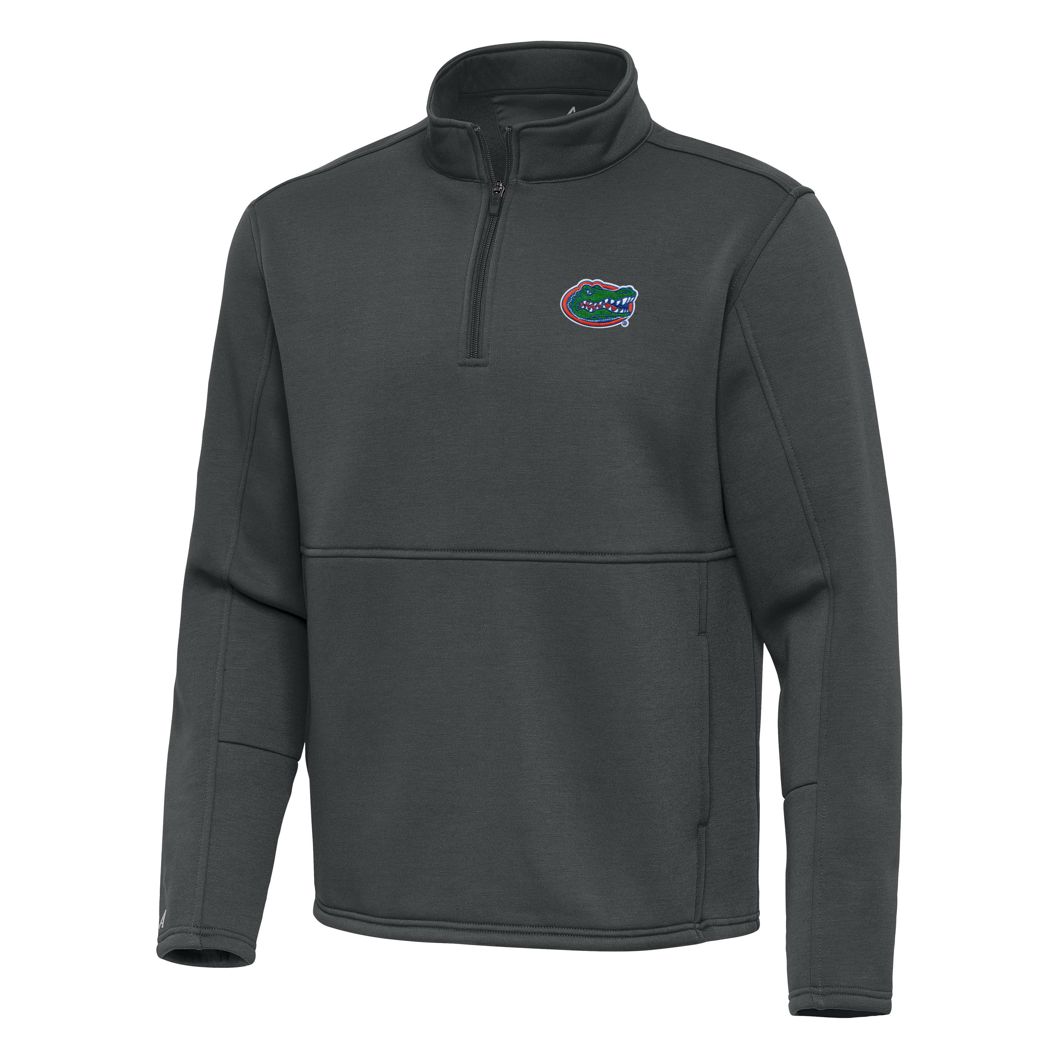 Men’s Antigua Pewter Florida Gators Twist Quarter-Zip Pullover Jacket