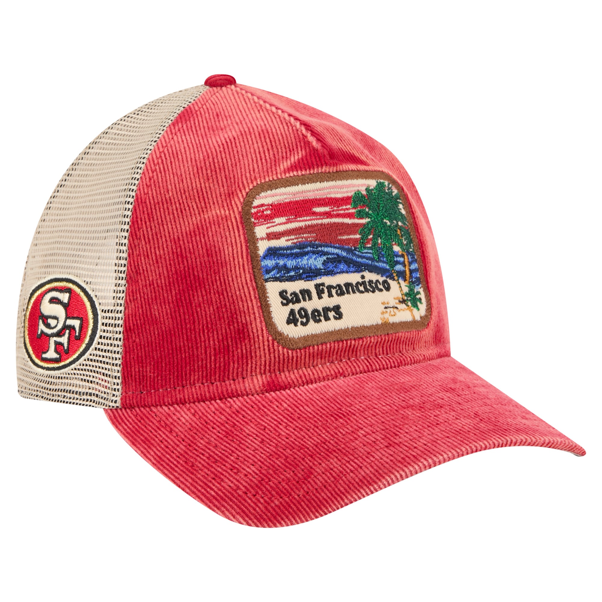 Men's New Era Scarlet/Cream San Francisco 49ers Vintage Landscape 9TWENTY A-Frame Adjustable Hat