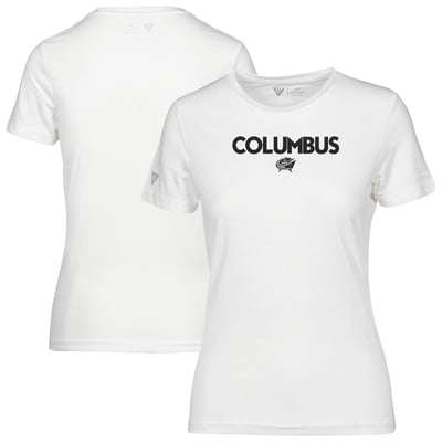Women's Levelwear  White Columbus Blue Jackets Maddox City Capsule T-Shirt