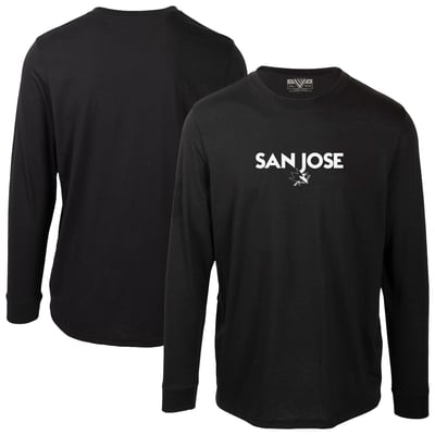 Men's Levelwear  Black San Jose Sharks Oscar City Capsule Long Sleeve T-Shirt