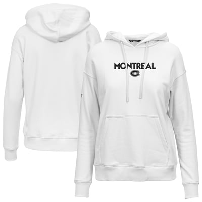 Women's Levelwear  White Montreal Canadiens Adorn City Capsule Pullover Hoodie