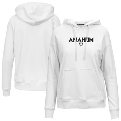 Women's Levelwear  White Anaheim Ducks Adorn City Capsule Pullover Hoodie