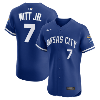 Men's Nike Bobby Witt Jr. Royal Kansas City Royals Alternate 2 Elite Player Jersey