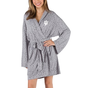 Women's Concepts Sport  Gray Indiana Hoosiers Frill Hacci Knit Robe