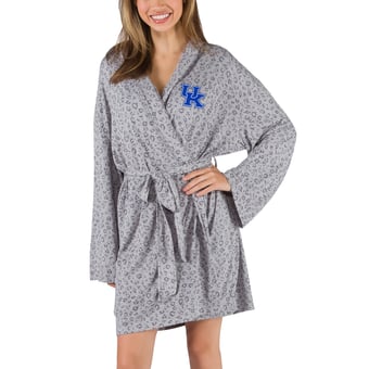 Women's Concepts Sport  Gray Kentucky Wildcats Frill Hacci Knit Robe