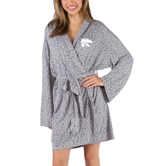 Women's Concepts Sport  Gray Kansas State Wildcats Frill Hacci Knit Robe