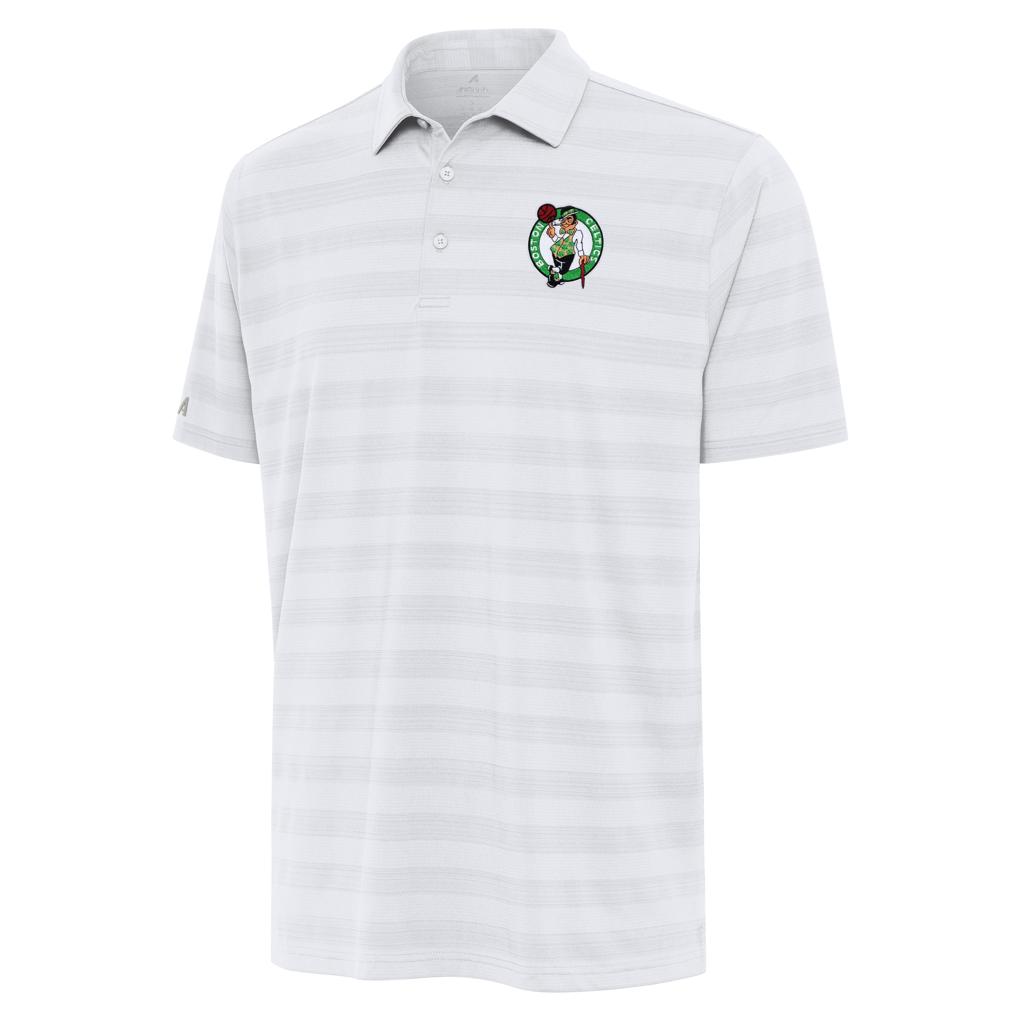 Men's Antigua White Boston Celtics Tunnel Polo