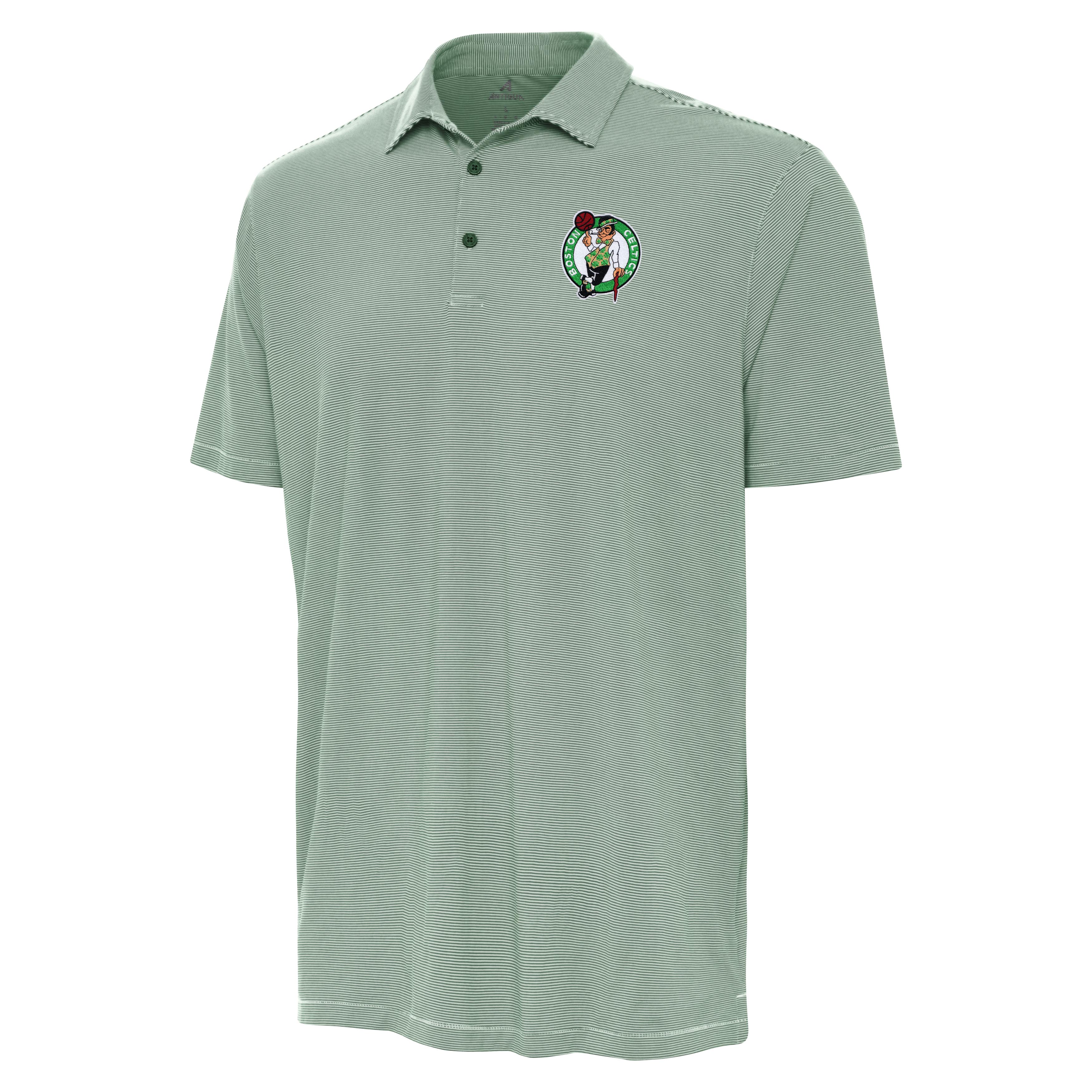 Men's Antigua Hunter Green Boston Celtics Twine Polo