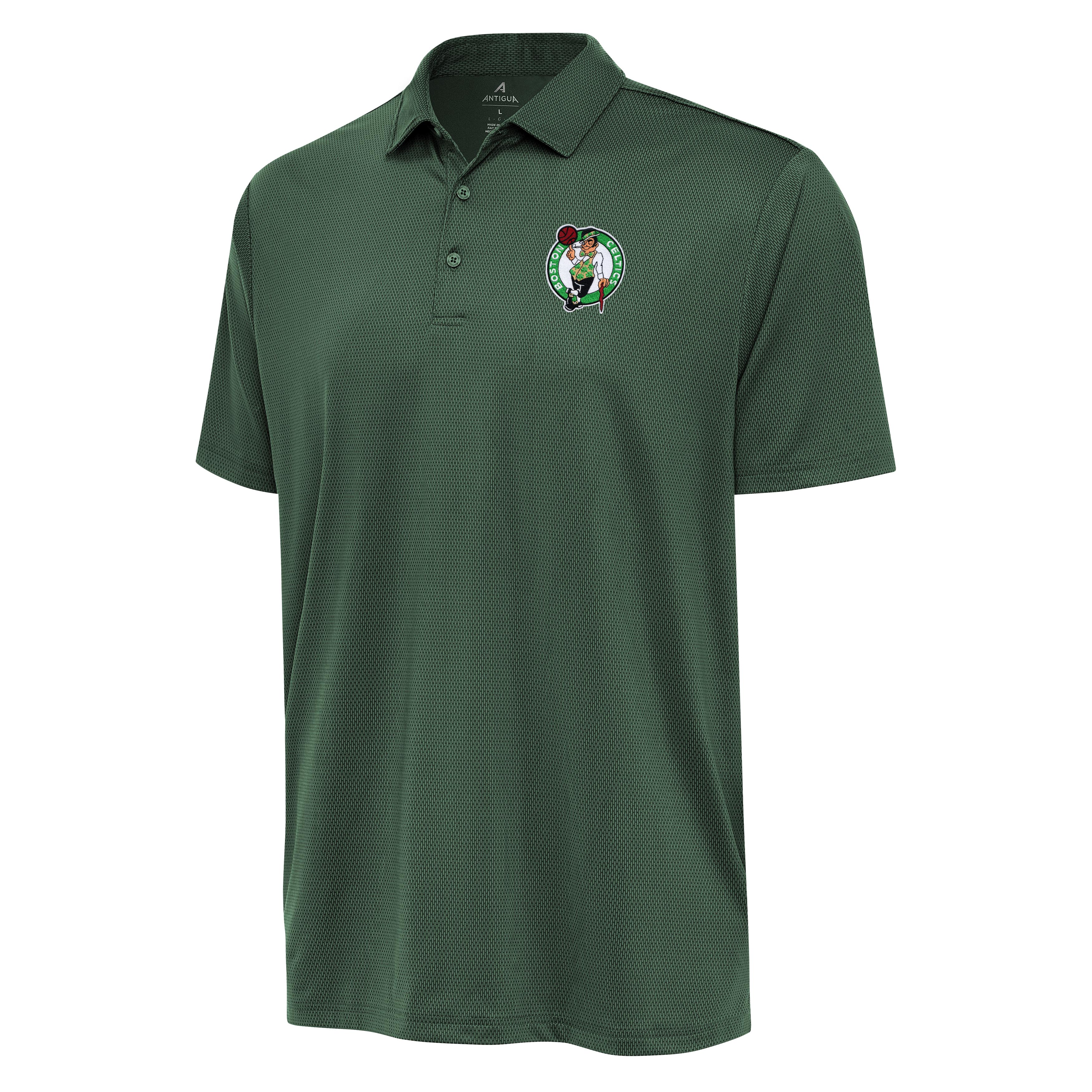 Men's Antigua Hunter Green Boston Celtics Ellipse Polo